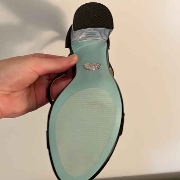 Betsey Johnson Black Sandals with Lucite Heel - Picture 7 of 9